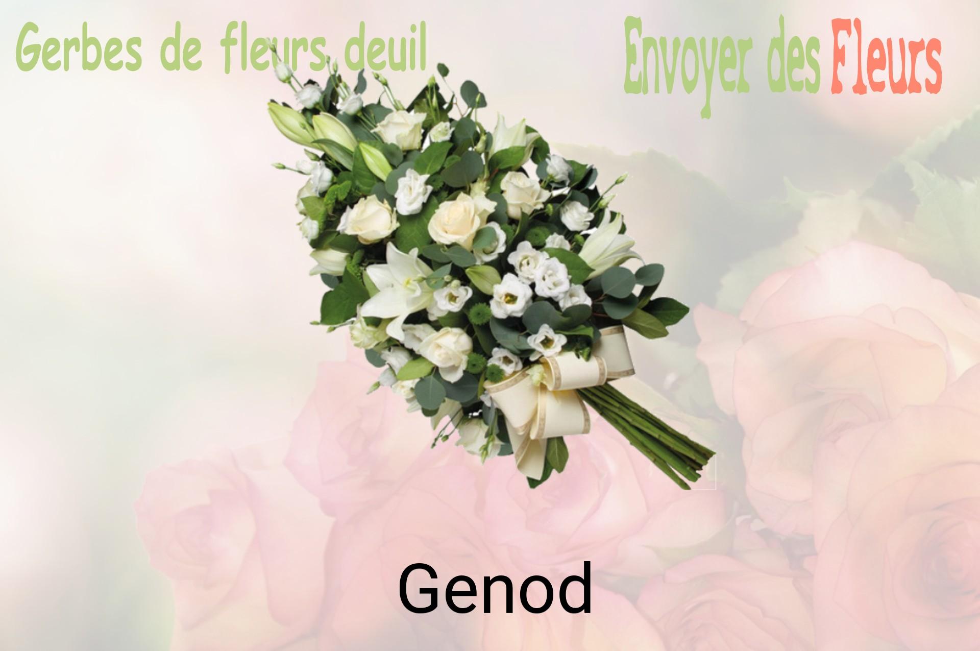 Gerbe de fleurs de deuil livrée à Genod
